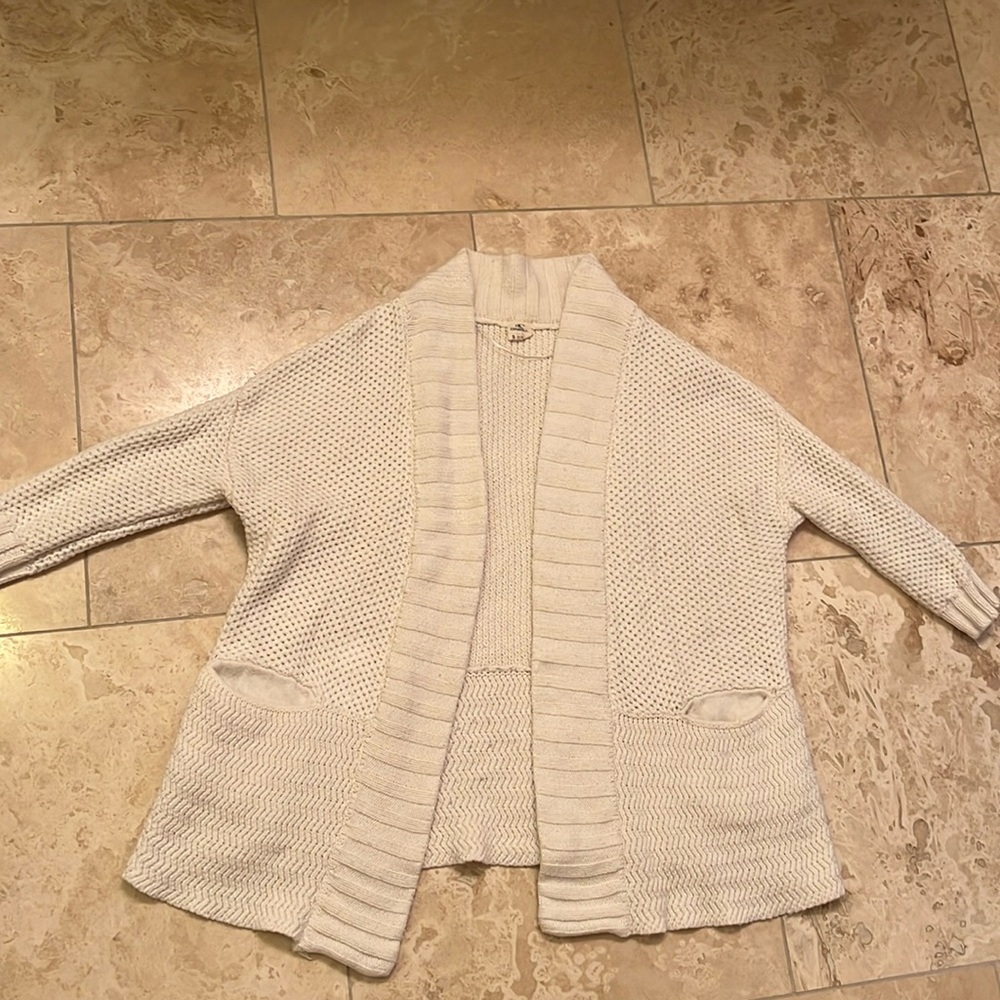 O’Neill women’s knit cardigan, cream color size small